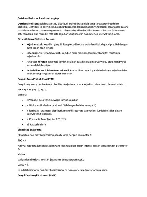 Panduan Lengkap Distribusi Poisson - wintechmobiles.com