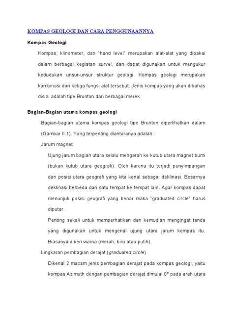 Panduan Penggunaan Kompas Geologi | PDF - wintechmobiles.com