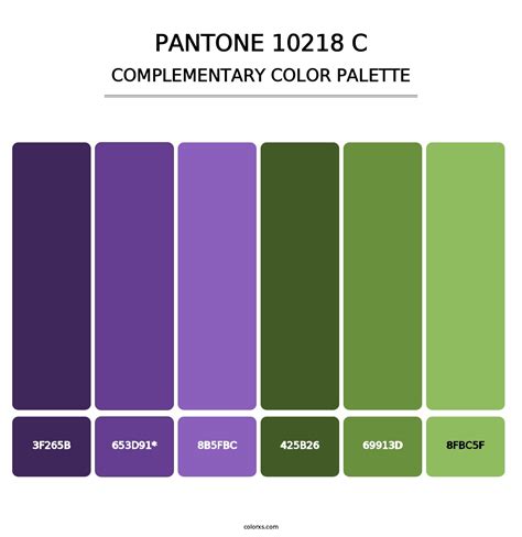 PANTONE 10218 C color palettes and color scheme combinations