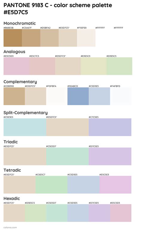 PANTONE 9183 C color palettes and color scheme combinations