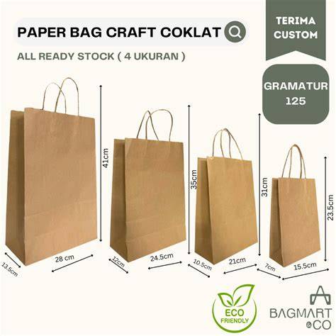 Paper bag bahan craft coklat - Shop - raincitystudios.com