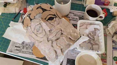 Paper mache Greek mask - muktibox.com