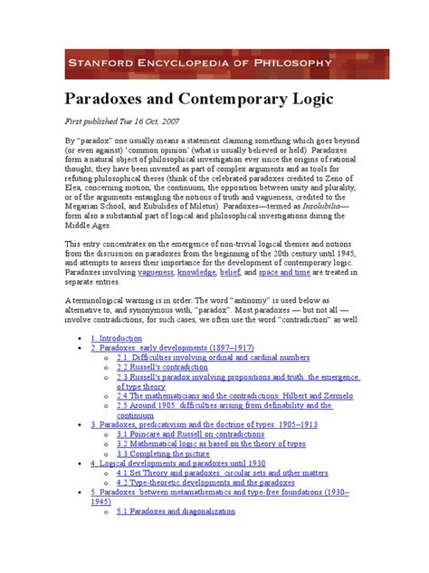 Paradoxes and Contemporary Logic - Stanford Encyclopedia of … - wintechmobiles.com