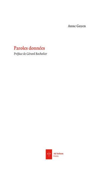 PAROLES DONNEES