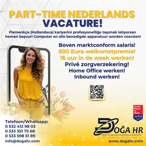 PART-TIME NEDERLANDS VACATURE!. 