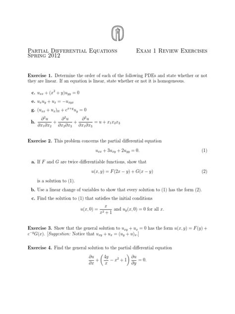 Partial Differential Equations Practice Problems - wintechmobiles.com