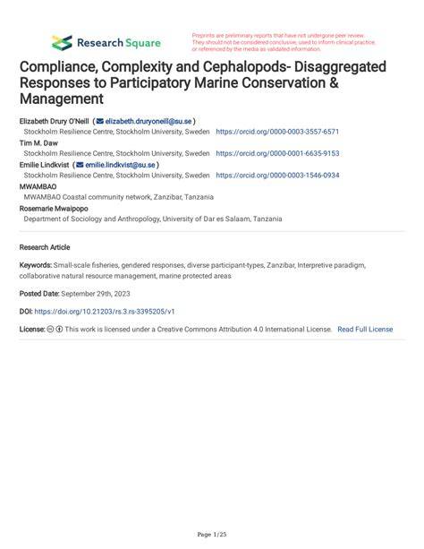 Participatory research in complex marine conservation settings: A ... - raincitystudios.com