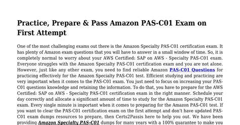 PAS-C01 PDF Demo