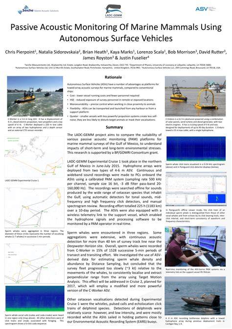 Passive acoustic monitoring for assessing marine mammals … - raincitystudios.com