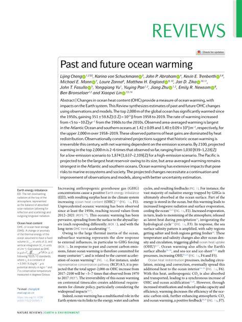 Past and future ocean warming - Nature Reviews Earth & Environment - raincitystudios.com