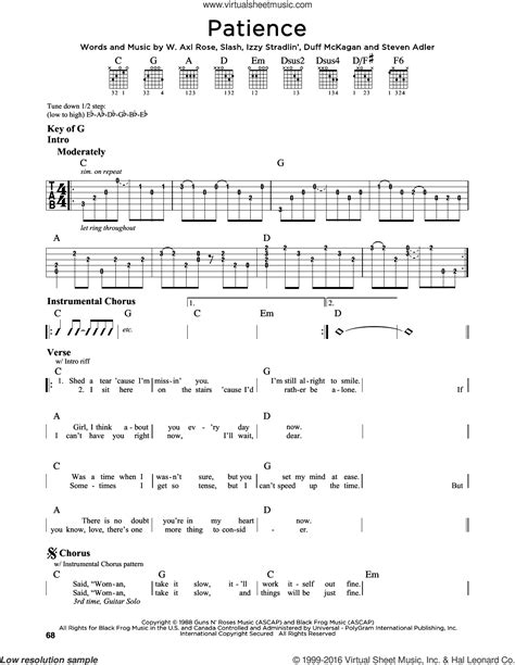 PATIENCE CHORDS by Hollow Coves @ Ultimate-Guitar.Com