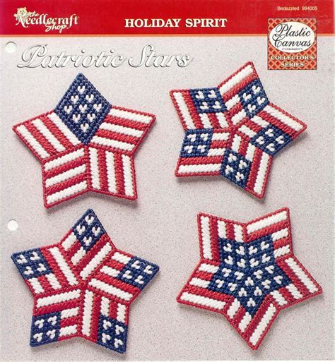 PATRIOTIC STARS Plastic Canvas Pattern Etsy Plastic canvas patterns