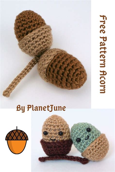 PATTERN Autumn Acorn Amigurumi Crochet Crochet patterns, Crochet