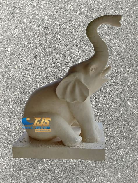 Patung gajah-batu alam - Kerajinan Batu Alam Paras Jogja - muktibox.com