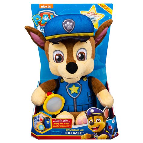 PAW Patrol Snuggle Up Chase Plush With Flashlight and Sounds …