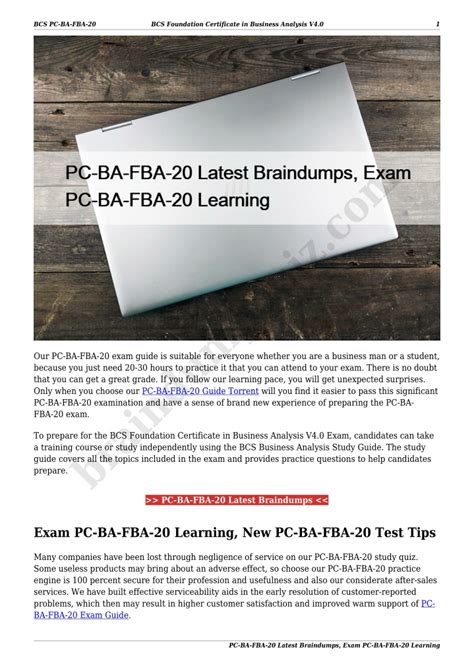 PC-BA-FBA PDF Testsoftware