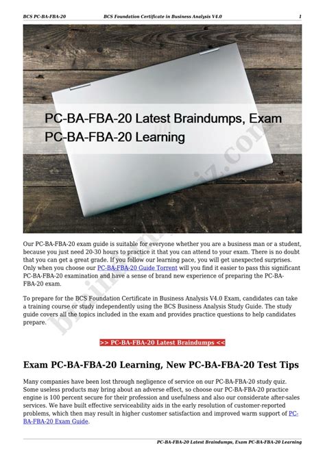 PC-BA-FBA-20 Exam