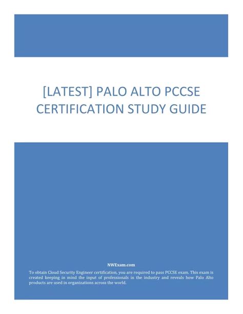 PCCSE Prüfungsinformationen