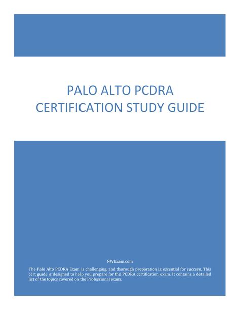 PCDRA Prüfungs Guide