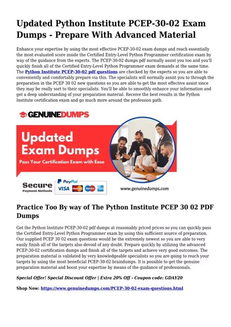 PCEP-30-02 PDF Demo