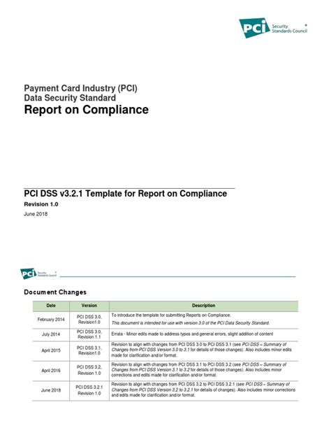 PCI DSS v3 ROC Reporting Template Payment Card Industry Data Security