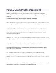 PCSAE Exam Fragen