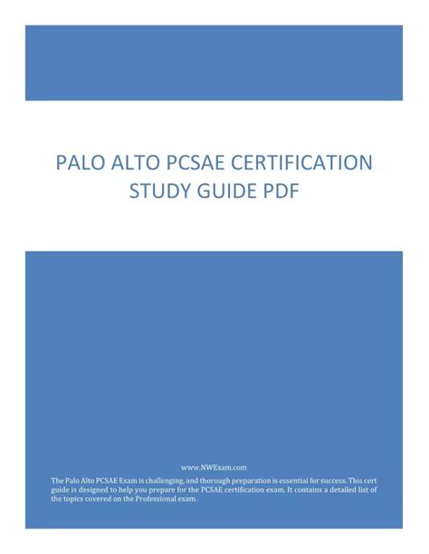 PCSAE Prüfungsinformationen