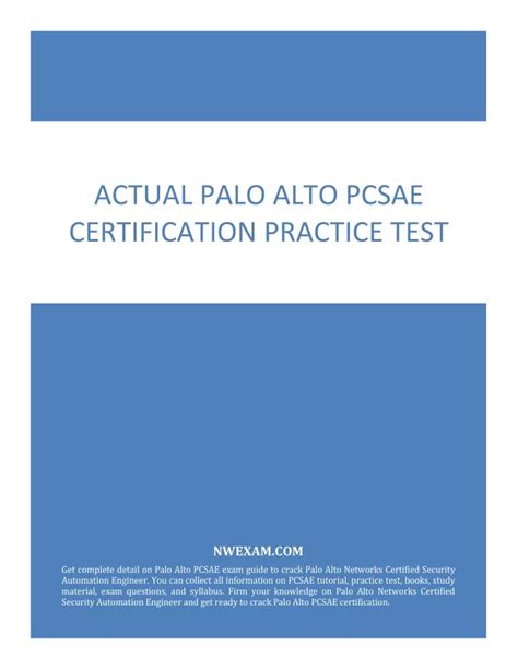 PCSAE Tests