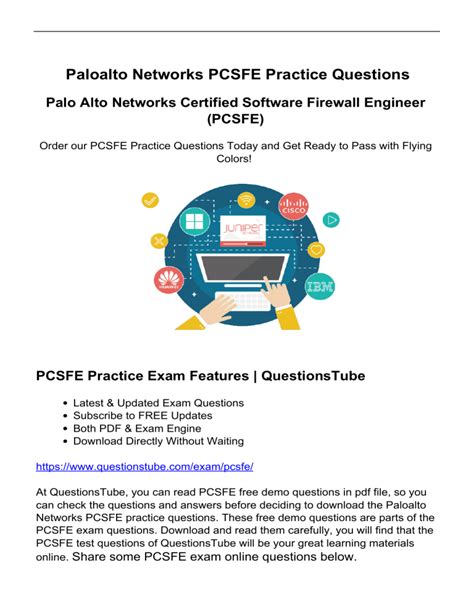 PCSFE Prüfungsaufgaben