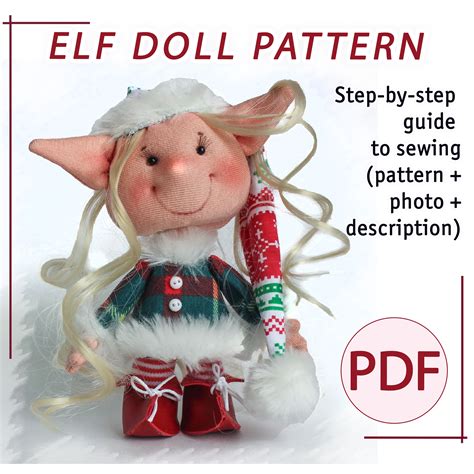 PDF Elf Sewing Pattern & Tutorial Rag Doll Christmas Cloth Etsy