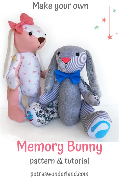 PDF Memory Bunny Sewing Pattern & Tutorial Stuffed Animal Etsy UK