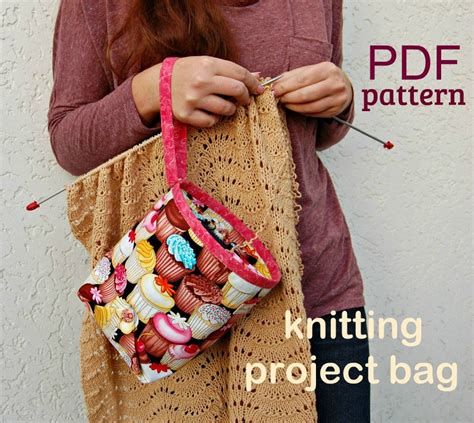 PDF Sewing pattern Knitting Project bag Sewing tutorial Etsy