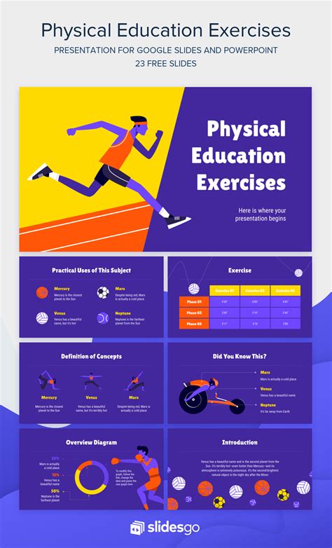 PE Exercises Google Slides theme & PowerPoint template