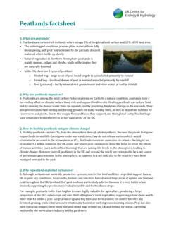 Peatlands factsheet - UK Centre for Ecology & Hydrology - muktibox.com