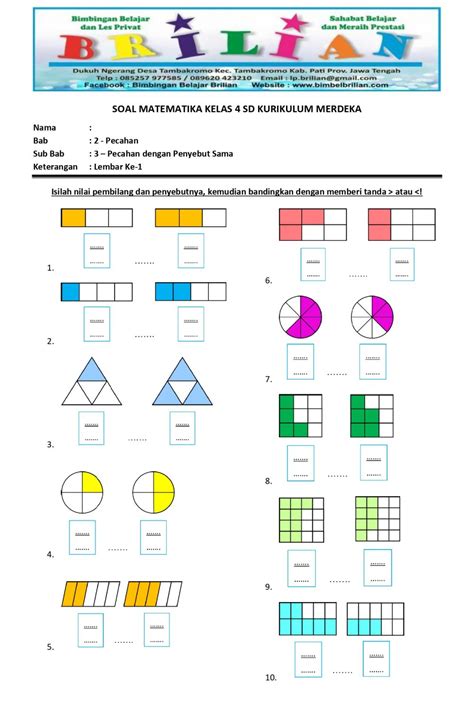 Pecahan Kelas 4 SD Arsip - Benang Lurus - wintechmobiles.com