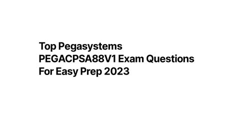 PEGACPSA88V1 Exam