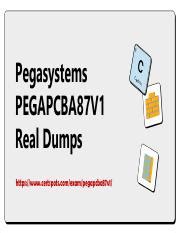 PEGAPCBA87V1 Dumps