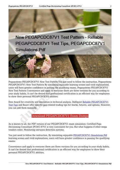 PEGAPCDC87V1 PDF Testsoftware