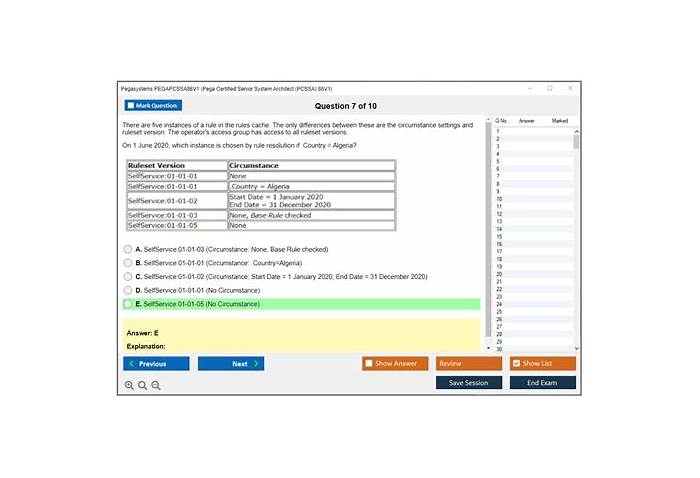 PEGAPCSSA86V1 Testking Exam Questions