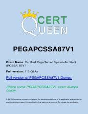 PEGAPCSSA87V1 Examengine