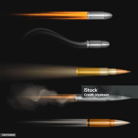 Peluru setelah ditembak dengan api dan jejak asap ilustrasi vektor ... - wintechmobiles.com