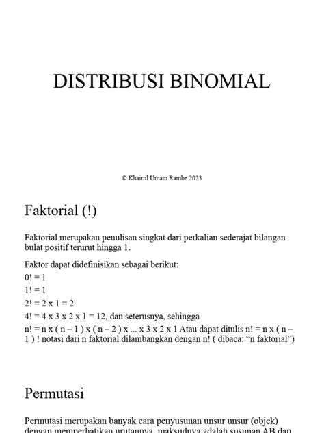 Pemahaman Distribusi Binomial | PDF | Filsafat - Scribd - wintechmobiles.com