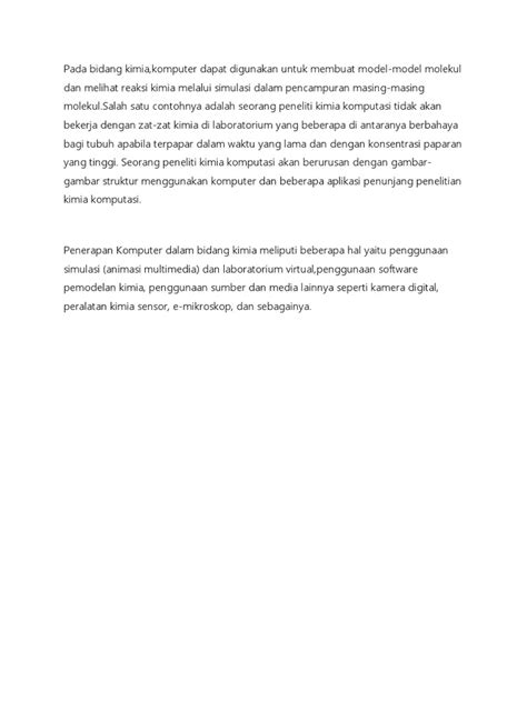 Pemanfaatan Komputer dalam Kimia - wintechmobiles.com