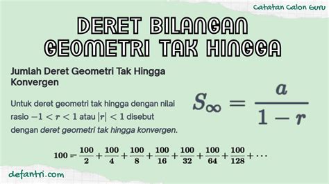 Pembahasan Deret Geometri Tak Hingga, Contoh Soal dan ... - Mulyono - wintechmobiles.com