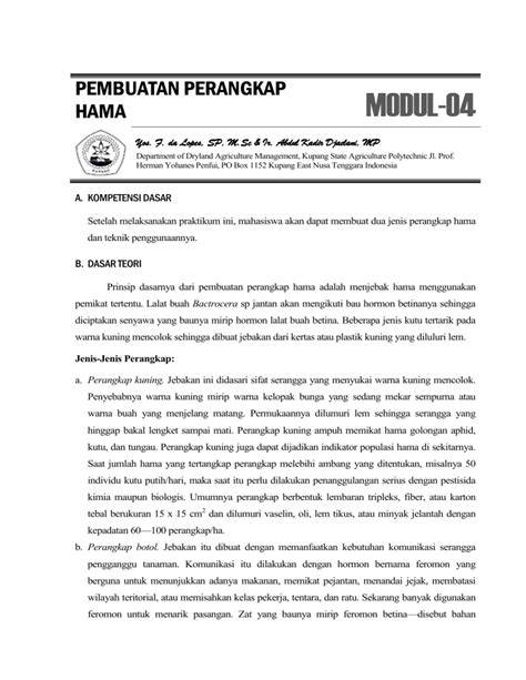 PEMBUATAN PERANGKAP HAMA MODUL-04 - Politanikoe - raincitystudios.com