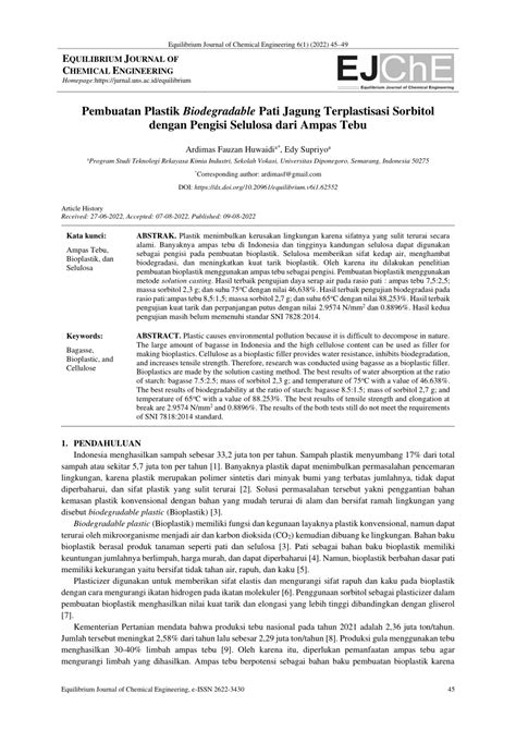 Pembuatan Plastik Biodegradable Pati Jagung Terplastisasi Sorbitol ... - wintechmobiles.com