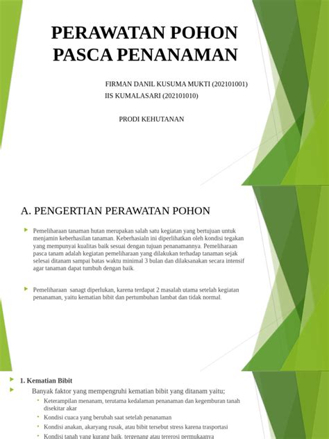 Pemeliharaan Pohon Pasca Penanaman | PDF - Scribd - raincitystudios.com