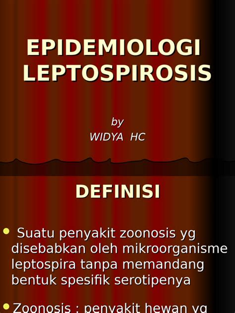 PEMETAAN EPIDEMIOLOGI LEPTOSPIROSIS BERBASIS SISTEM INFORMASI GEOGRAFIS ... - wintechmobiles.com
