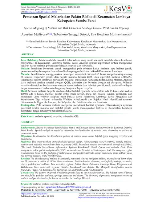 Pemetaan Spasial Malaria dan Faktor Resiko di Kecamatan Lamboya ... - wintechmobiles.com