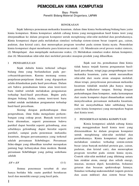 PEMODELAN KIMIA KOMPUTASI - ResearchGate - wintechmobiles.com
